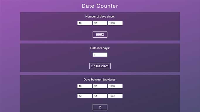 Date counter