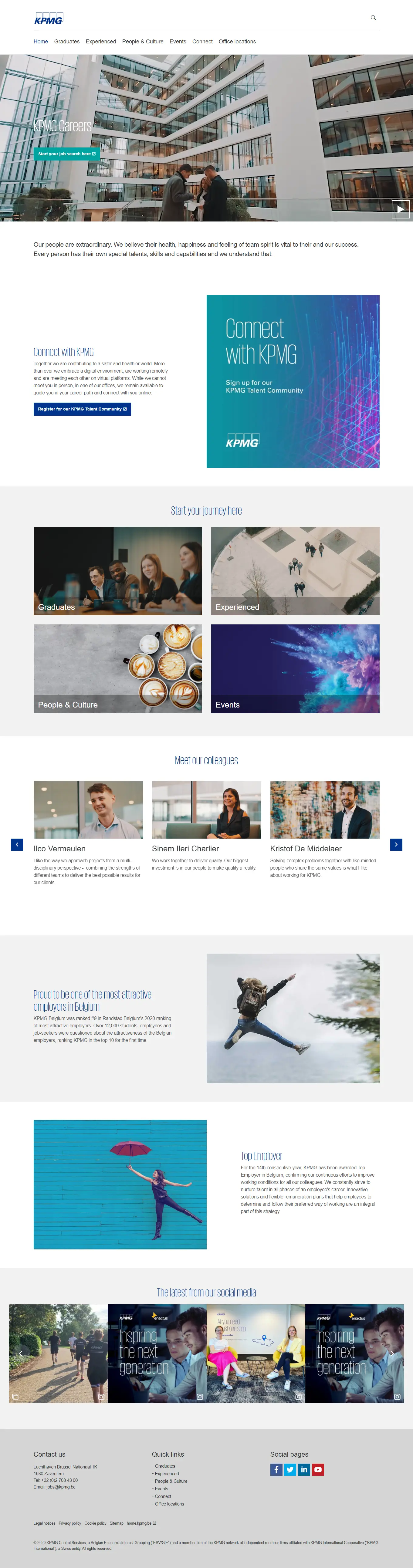Screenshot of https://careers.kpmg.be/