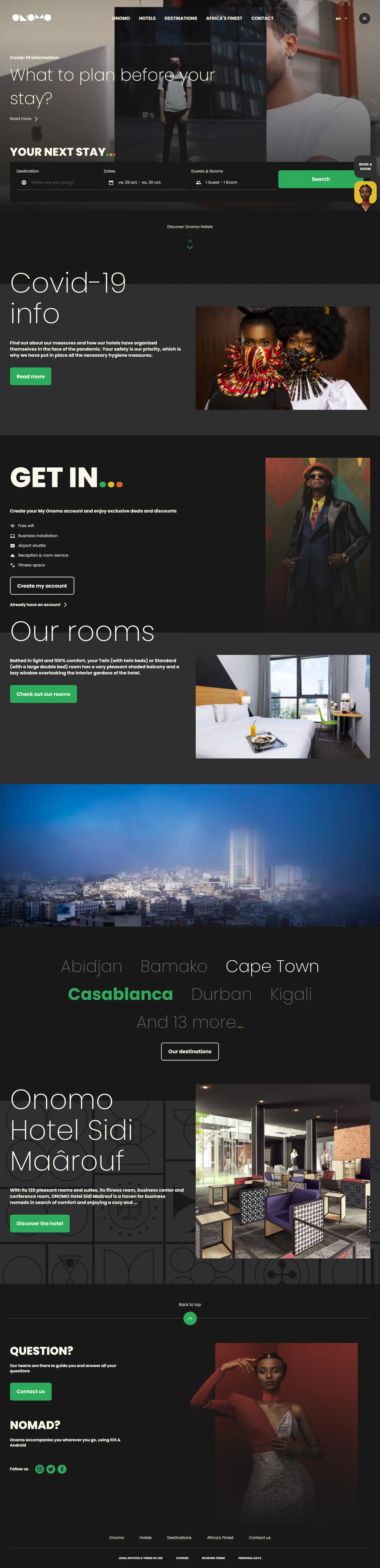 Screenshot of https://www.onomohotels.com/